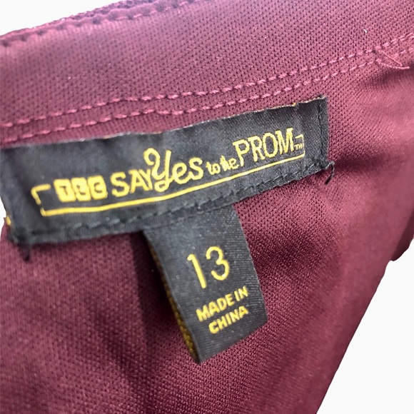 Gold Dark Burgundy TLC Say Yes To Prom Dress Ball Gown Size 13 NWT - Picture 7 of 16